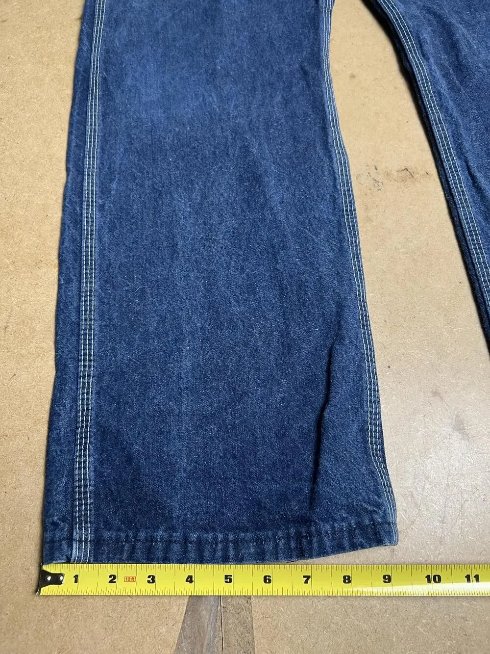 Big Smith Overalls Mens 33 Blue Denim Relaxed Workwear Straight Leg 32 Inseam